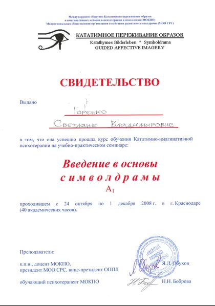 Диплом или сертификат 2